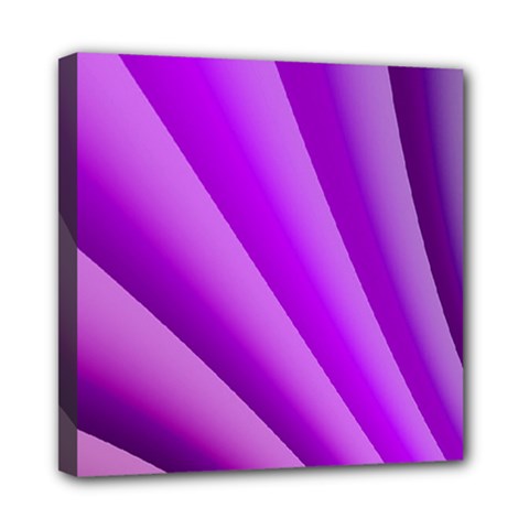 Gentle Folds Of Purple Mini Canvas 8  X 8  by FunWithFibro