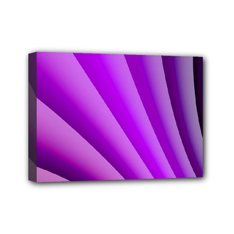 Gentle Folds Of Purple Mini Canvas 7  X 5  by FunWithFibro