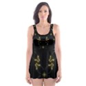 Festive Black Golden Lights  Skater Dress Swimsuit View1