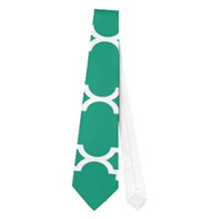 Emerald Green Quatrefoil Pattern Necktie (one Side) by Zandiepants