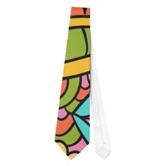 Festive Colorful Ornamental Background Neckties (one Side)  by TastefulDesigns