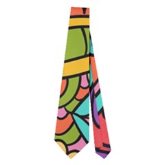 Festive Colorful Ornamental Background Neckties (two Side)  by TastefulDesigns