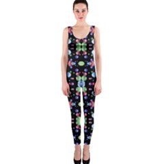 Multicolored Galaxy Pattern Print Onepiece Catsuit by dflcprintsclothing