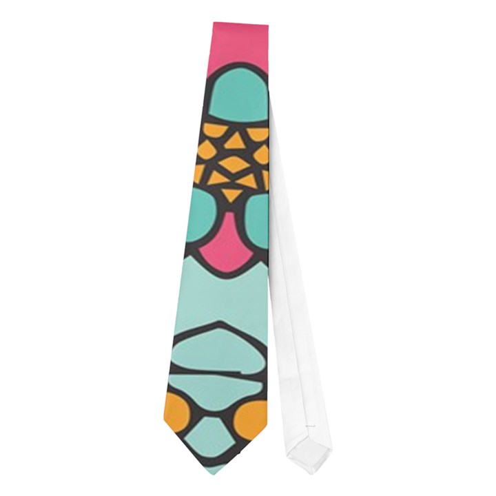 Mariager - Bold blue,purple and yellow flower design Necktie (One Side)