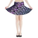  Dusk Blue and Purple Fractal Mini Flare Skirt View3