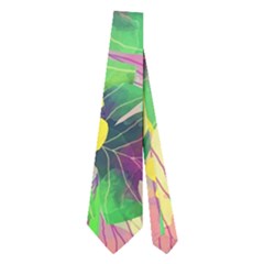 Tropical Flowers And Leaves Background Neckties (two Side)  by TastefulDesigns