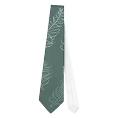 Whimsical Feather Pattern, Forest Green Necktie (one Side) by Zandiepants