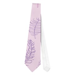 Whimsical Feather Pattern, Pink & Purple, Necktie (one Side) by Zandiepants