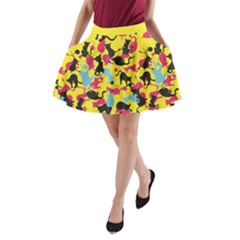 Camouflage Color A-line Pocket Skirt by Wanni