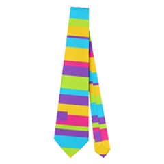 Colorful Stripes Background Neckties (two Side)  by TastefulDesigns