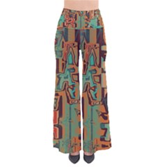 Brown Green Texture             Women s Chic Palazzo Pants by LalyLauraFLM