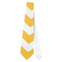 Sunny Yellow & White Zigzag Pattern Necktie (One Side) View1