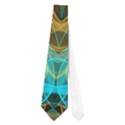 Blue yellow Ocean Star flower mandala Necktie (One Side) View1