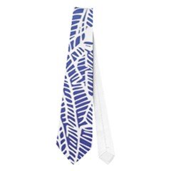 Blue Ombre Feather Pattern, White, Necktie (one Side) by Zandiepants