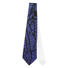 Blue Ombre Feather Pattern, Black, Necktie (one Side) by Zandiepants