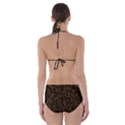 Brown Ombre Feather Pattern, Black,  Cut-Out One Piece Swimsuit View2