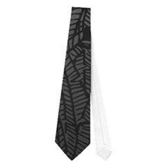 Grey Ombre Feather Pattern, Black, Necktie (one Side) by Zandiepants