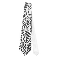 Grey Ombre Feather Pattern, White, Necktie (one Side) by Zandiepants