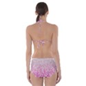 Pink Ombre Feather Pattern, White, Cut-Out One Piece Swimsuit View2