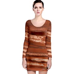 Red Earth Natural Long Sleeve Bodycon Dress by UniqueCre8ion