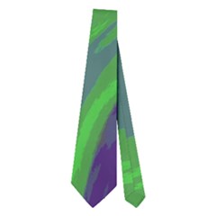 Swish Green Blue Neckties (two Side)  by BrightVibesDesign