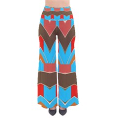 Blue Brown Chevrons                                                      Women s Chic Palazzo Pants by LalyLauraFLM