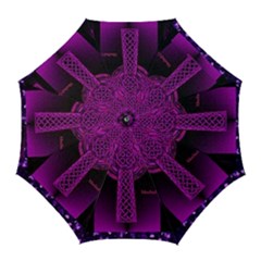 Purple Celtic Cross Golf Umbrellas by morbidcouture