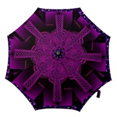 Purple Celtic Cross Hook Handle Umbrellas (medium) by morbidcouture