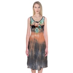 Tie-dye1l Midi Sleeveless Dress by Wanni