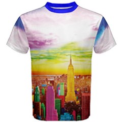 Nyc Full Color Men s Cotton Tee by gumacreative