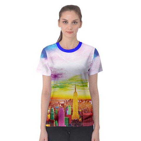 Nyc Full Color Women s Sport Mesh Tee by gumacreative