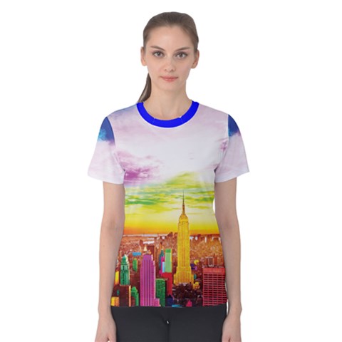 Nyc Full Color Women s Cotton Tee by gumacreative