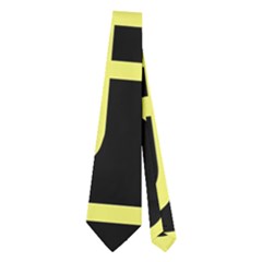 Yellow And Black Decorative Design Neckties (two Side)  by Valentinaart