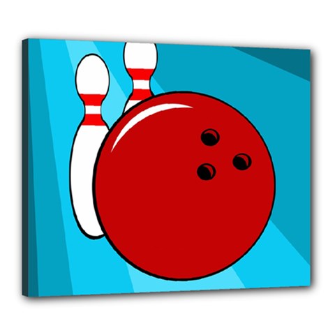 Bowling  Canvas 24  X 20  by Valentinaart