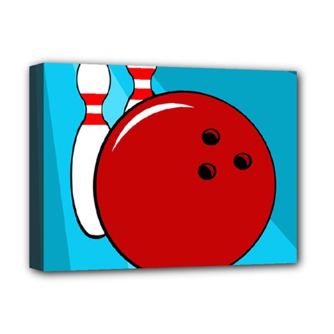 Bowling  Deluxe Canvas 16  X 12   by Valentinaart