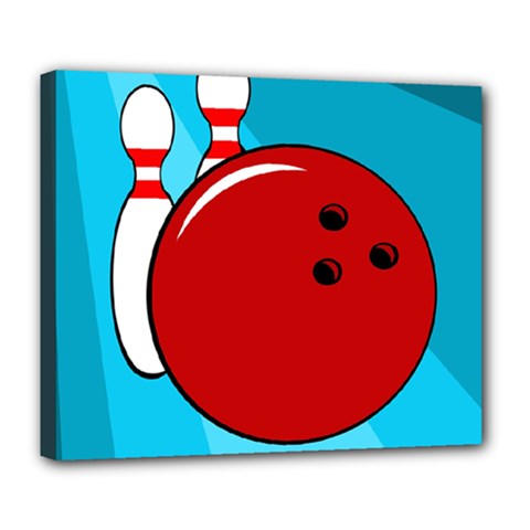 Bowling  Deluxe Canvas 24  X 20   by Valentinaart