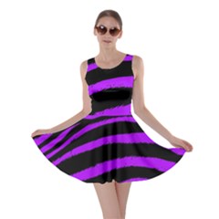 Purple Zebra Skater Dress by ArtistRoseanneJones