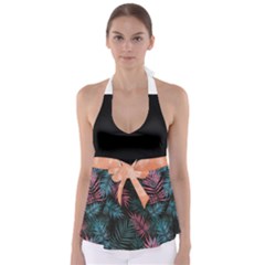 Palm Tree2 Babydoll Tankini Top by Wanni