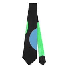 Green Decorative Circles Neckties (two Side)  by Valentinaart