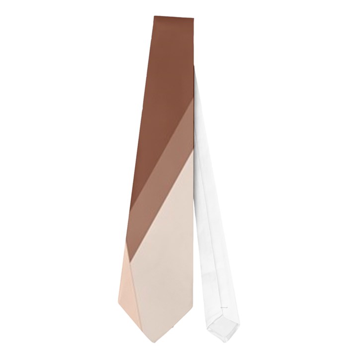 Brown geometric design Neckties (One Side) 