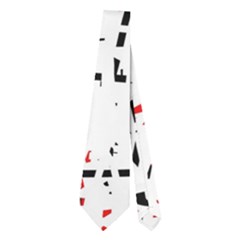 Red, White And Black Pattern Neckties (two Side)  by Valentinaart