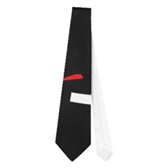 Red, Black And White Pattern Neckties (one Side)  by Valentinaart