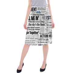 Hillary 2016 Historic Headlines Midi Beach Skirt by blueamerica