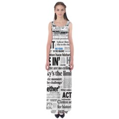 Hillary 2016 Historic Headlines Empire Waist Maxi Dress by blueamerica