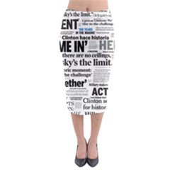 Hillary 2016 Historic Headlines Midi Pencil Skirt by blueamerica