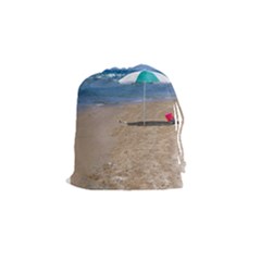 Beach Umbrella Drawstring Pouches (small)  by PhotoThisxyz