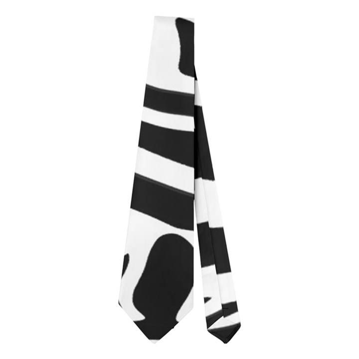 Magenta, black and white abstract art Neckties (Two Side) 