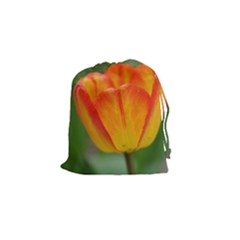 Orange Tulip M Drawstring Pouches (small)  by PhotoThisxyz