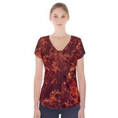 Hotlava Short Sleeve Front Detail Top by designsbyamerianna