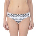 BW pattern Hipster Bikini Bottoms View1